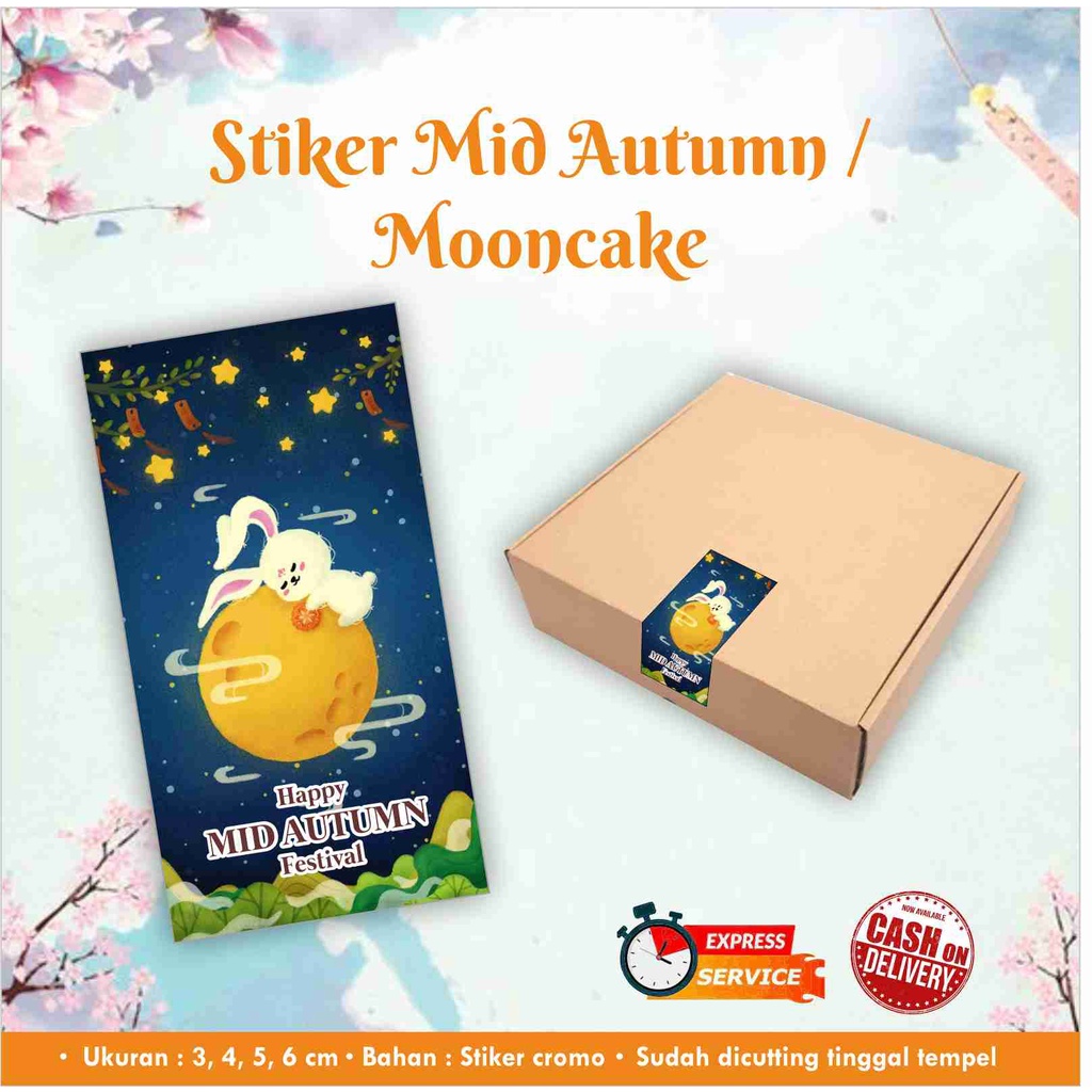 

[58 pcs] Stiker Mooncake Cromo / Mid Autumn Festival Seal / Stiker kemasan / Stiker makanan cromo