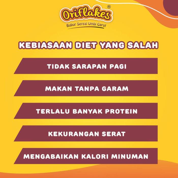 ORIFLAKES 350gr Sereal Oatmeal Diet Outmeal Diet Umbi Pati Tepung Garut Obat Herbal Asam Lambung Maag Gerd Bpom