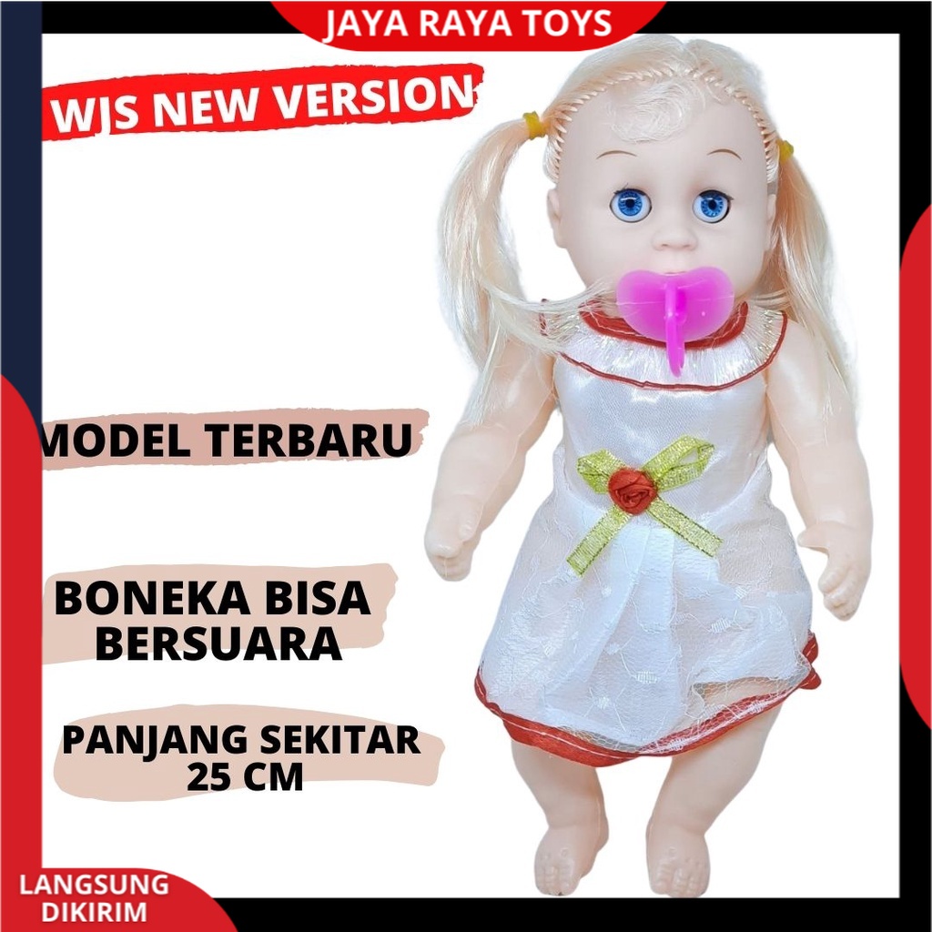 Mainan Anak Perempuan Boneka Bersuara Pakai Dot Bisa Bunyi Nyala Bahan Plastik Berkualitas SNI Terbaru