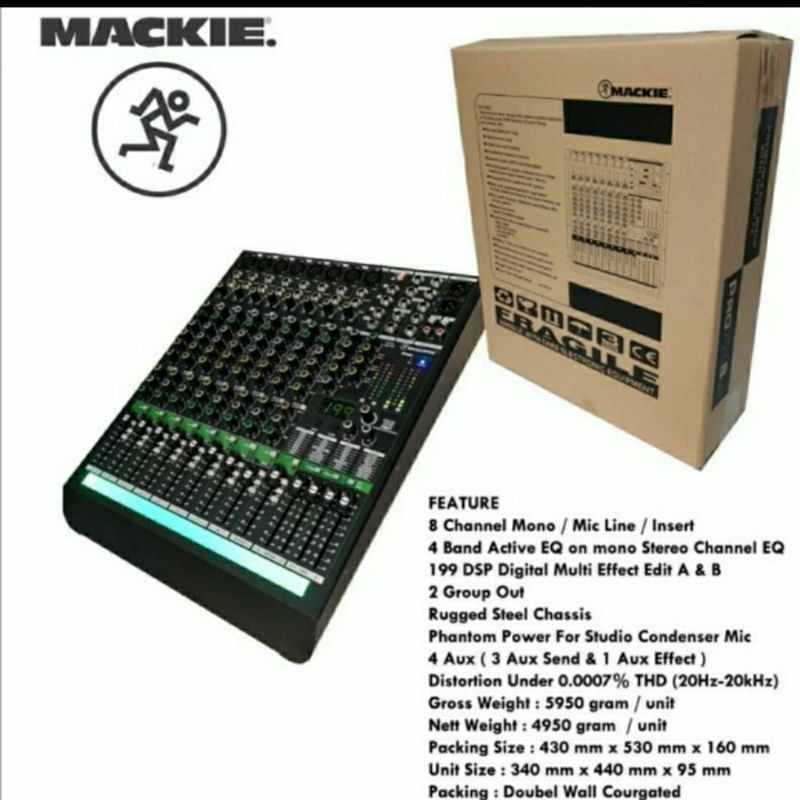 MIXER AUDIO MACKIE PRO FX8 V3 8CHANNEL MACKIE PRO FX8 V3 PRO FX8