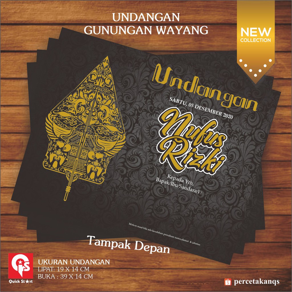 Jual Undangan Pernikahan Tema Gunungan Wayang Indonesia|Shopee Indonesia