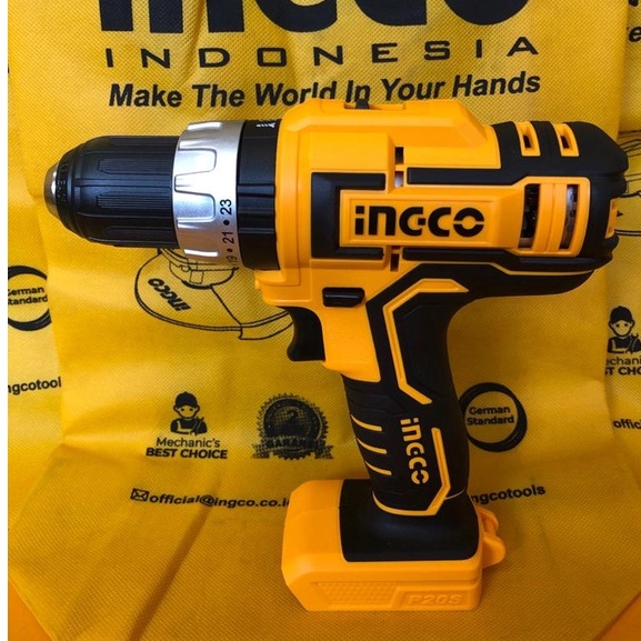 UNIT ONLY MESIN BOR IMPACT DRILL CORDLESS 20V HD INGCO - CIDLI20031