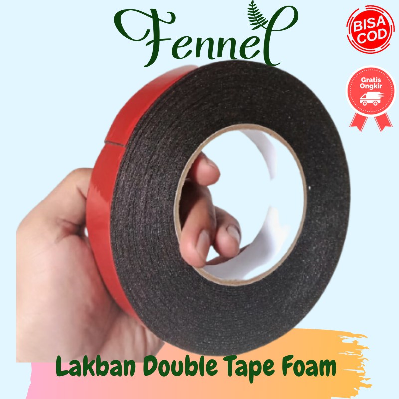 Lakban Double Tape Foam Serba Guna Size 1000 cm x 30mm