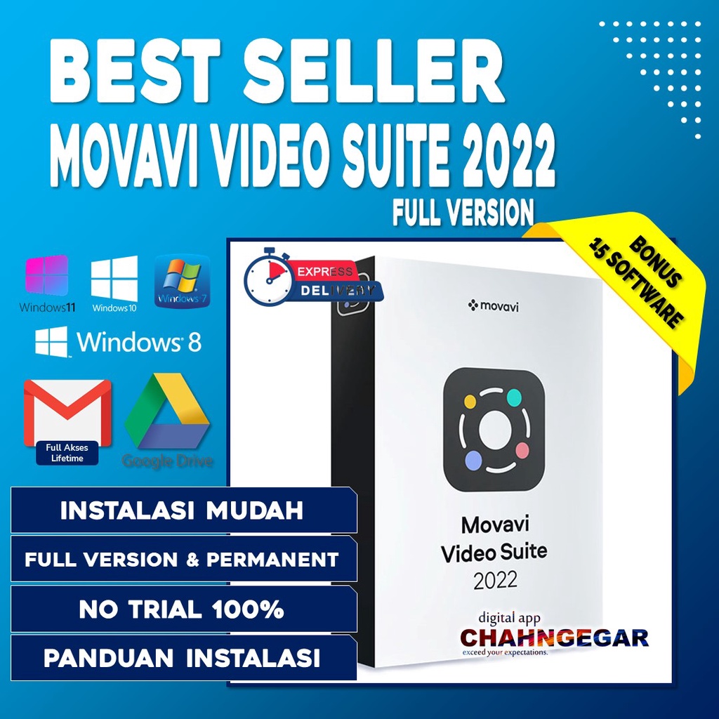 Movavi Video Suite 2022 Full Version lisensi lifetime Software Edit Video Editing Video editor, converter, screen recorder