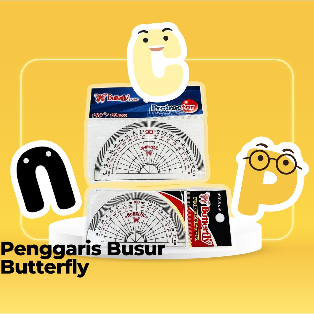 

Penggaris Busur 180 Derajat Butterfly