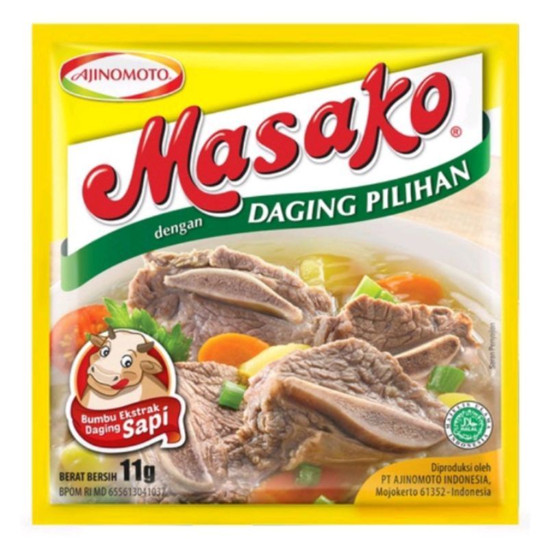 Masako Renceng 9gr sct isi 12sachet 1 renceng rasa Sapi/Ayam