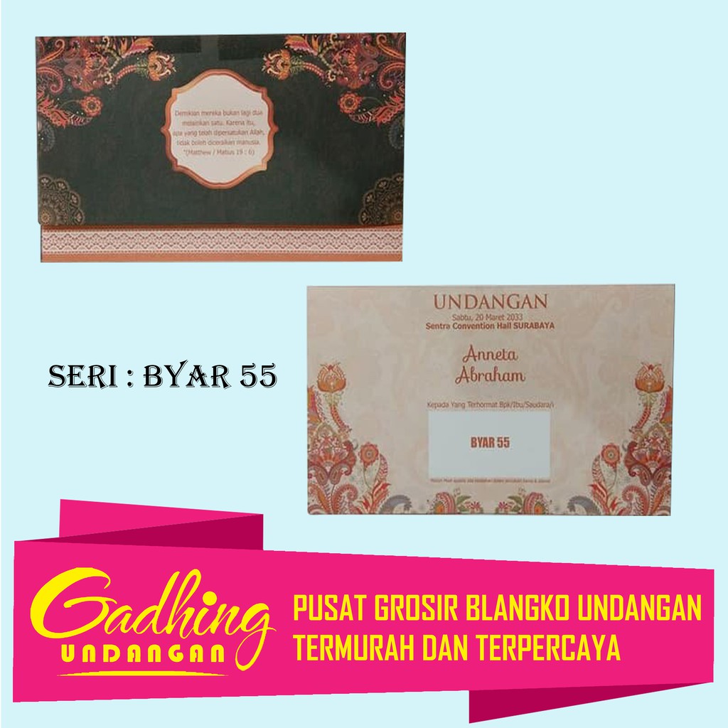 Blangko Undangan BYAR 55 Harga Murah