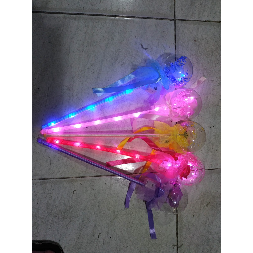 Mainan Stick Tongkat Sihir Peri Princess Anak LED Glowing Stick Transparan