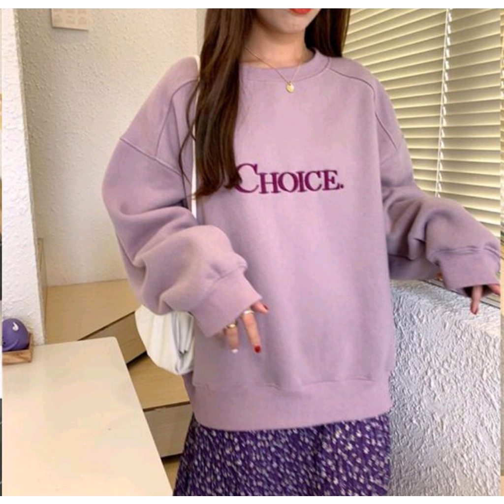 CHOICE SWEATER OVERSIZE OBLONG CREWNECK WANITA