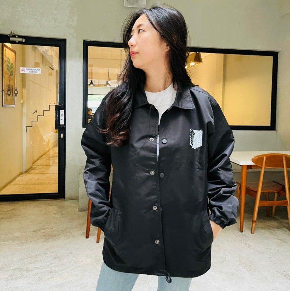 Waterproof Coach SNK Jacket Attack On Titan Anime Manga Premium