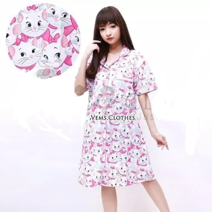 jinostarry BAJU TIDUR PIYAMA HP,CP,PP,DST KARAKTER-DST marie cat