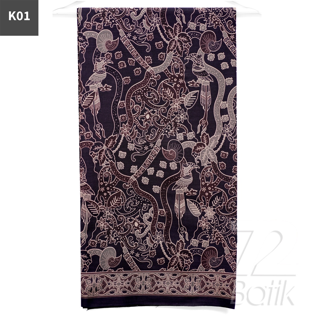 KAIN BATIK PREMIUM Bahan Katun Motif Burung Asmat Warna Cream 721757 Cap 72 Jarik Jarit Samping Kebat Panjang Batik Katun Modern Premium Bahan Seragam Batik Pernikahan Kantor Keluarga Murah Kamen Jadi Batik Bali Lembaran