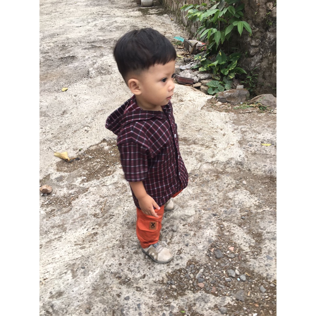 KEMEJA HODIE FLANEL ANAK BAHAN IMPORT USIA 1-6 TAHUN
