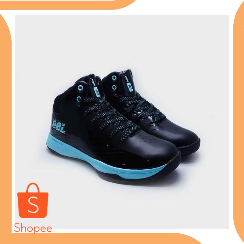 Jual accessories Sepatu Basket Ardiles DBL Aza Fundamental Black-Sky Blue 1 Diskon