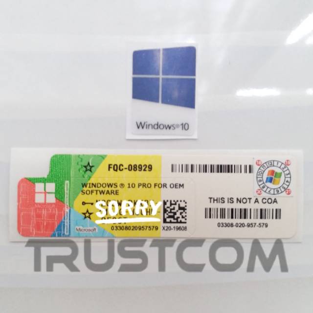 COA WIN 10 PRO + STIKER LOGO WIN 10 | Shopee Indonesia