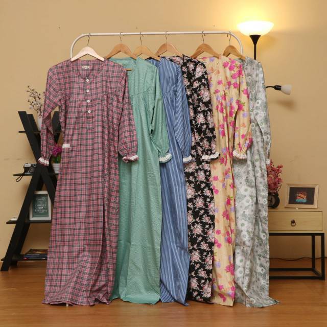 Daster panjang premium katun jepang like ditsy