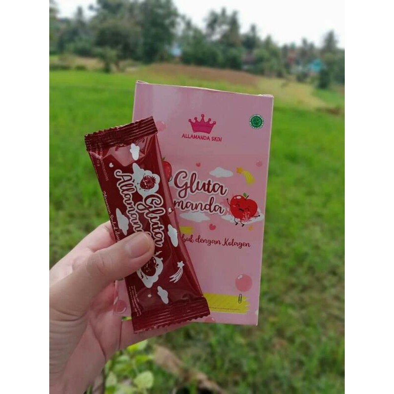 GLUTA ALAMANDA SKIN MINUMAN COLLAGEN PEMUTIH SELURUH BADAN AMAN BPOM