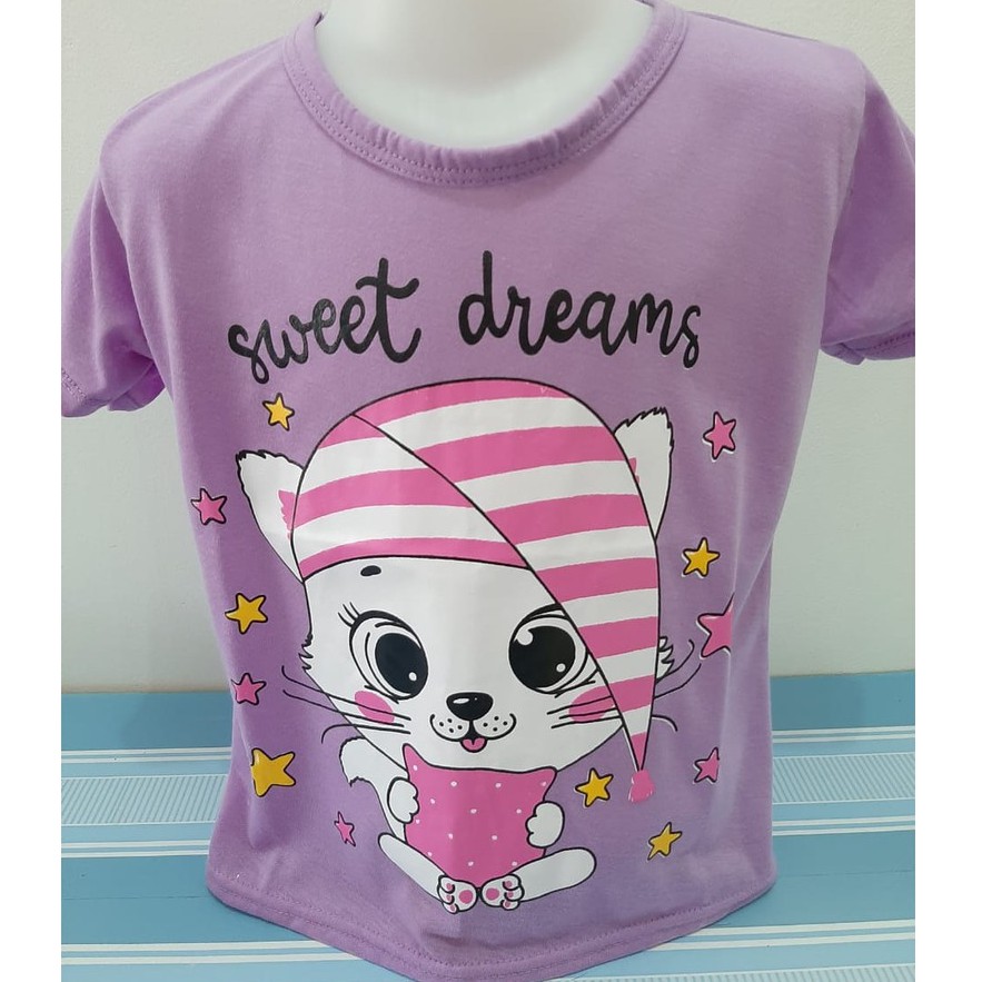 ( Grosir ) 6 bulan-4 thun MIX kaos anak perempuan (50 pcs =1 klik S,M,L,XL) pakaian baju atasan cewek size random gambar campur pakaian