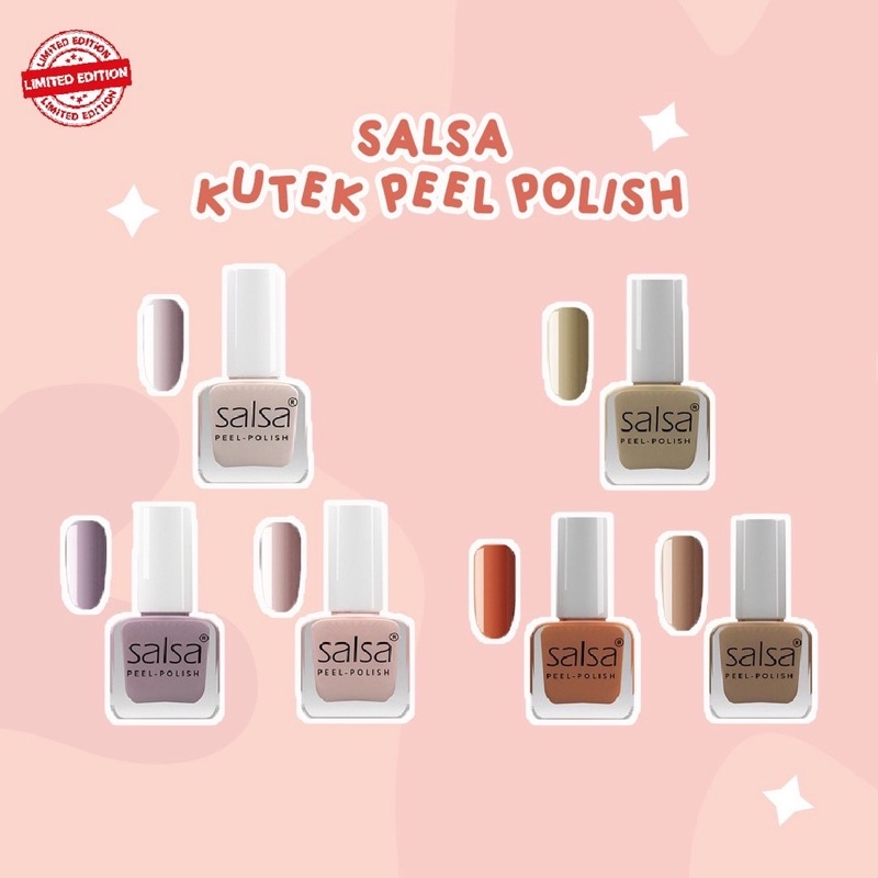 Salsa Kutek Peel Polish Florist Coffee Art Salon Candy Bakery - Nail Polish Peel Off Salsa Original 