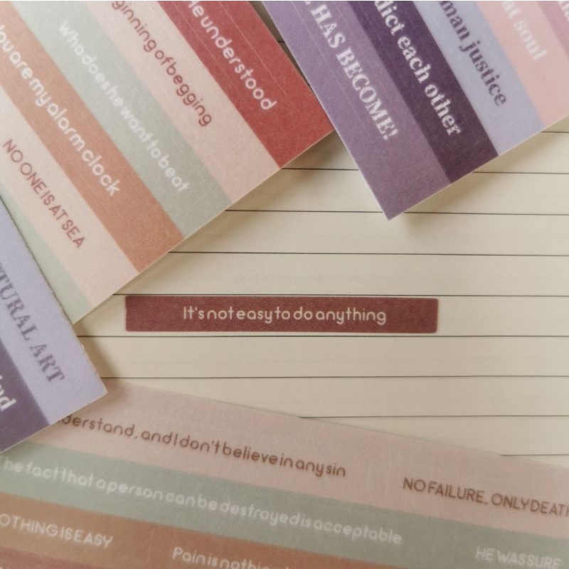 

5pcs Sticker Vintage Famous English Novels Words - Decorative bujo / planner / scrapbook quotes sticker / stickers