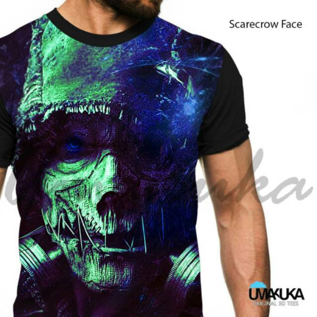 Kaos full print 3D Scarecrow face