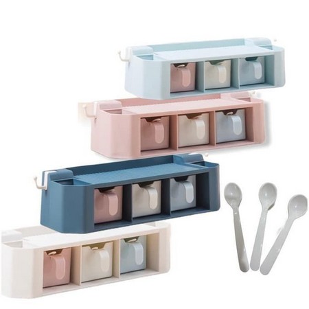 Tempat Bumbu Rak Dapur Bumbu 3 Laci Serbaguna Kitchen Set Perangkat