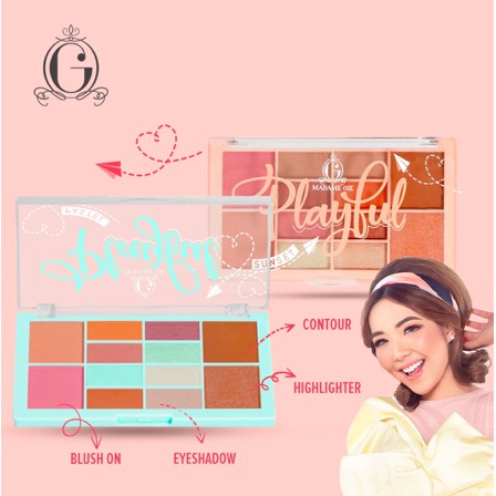 MADAME GIE Face Palette | To Go | GETAWAY Make Up Kit | Complete | Take 5 Palet Wajah Eyeshadow