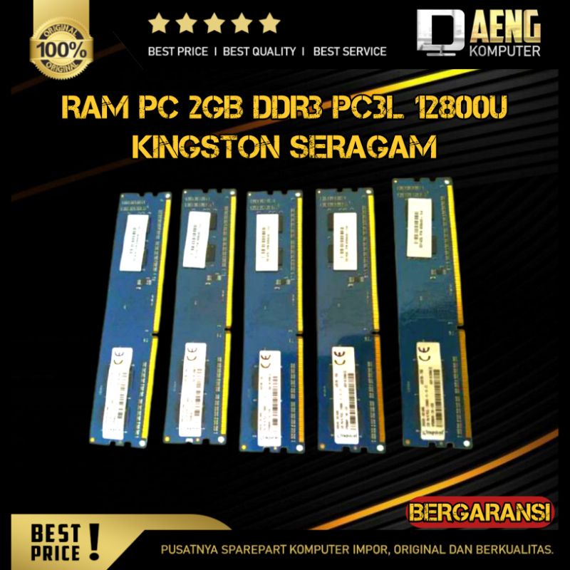 Ram ddr3 2gb Pc3l 12800u / Ram Memory ddr3 2gb Kingston Seragam