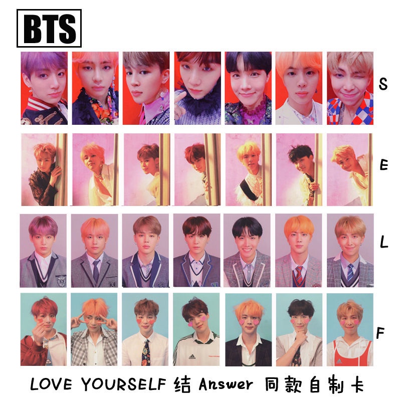 Kartu Foto Dengan Tanda Tangan BTS Album Same Style