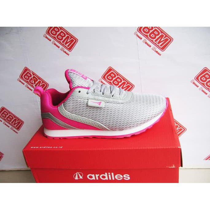 Big Sale Ardiles Omija - Sepatu Remaja Dewasa Sneaker - Abu/Merah Fushia Terbaru