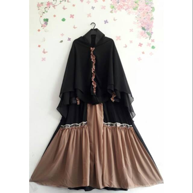 Gamis Ceruty renda kualitas butik harga murah