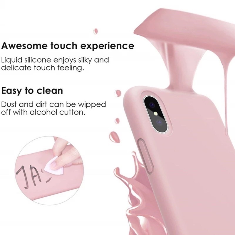 SILICONE LOGO IPHONE PREMIUM FOR IPHONE X XS XR XS MAX 6 6G 6S 7 8 6+ 6S+ 7+ 8+ PLUS SE 2020 High Quality Case Anti noda Full Cover Soft Case Liquid