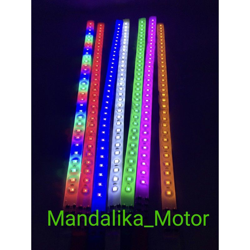 Lampu led strip fleksibel 32led 30cm running 12V motor mobil waterproof