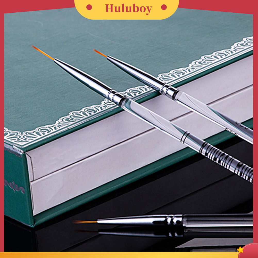 Huluboy Huluboy♡ Pinpai 3Pcs / Set Brush Pen Gambar Bunga Untuk Hiasan Nail Art Diy