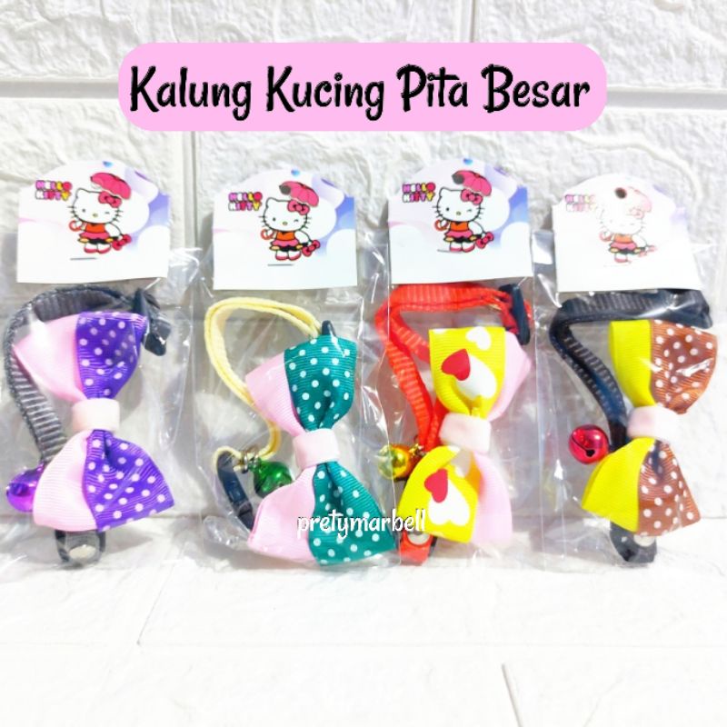 Kalung Kucing Pita Besar Murah / Kalung Hewan Aksesoris Hewan Peliharaan