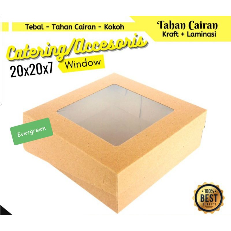 

20x20x7 Box Brownies | Dus Brownies | Dus Roti Bakar | Dus Brownis | Box Brownis | Dus Donat | Box Cake