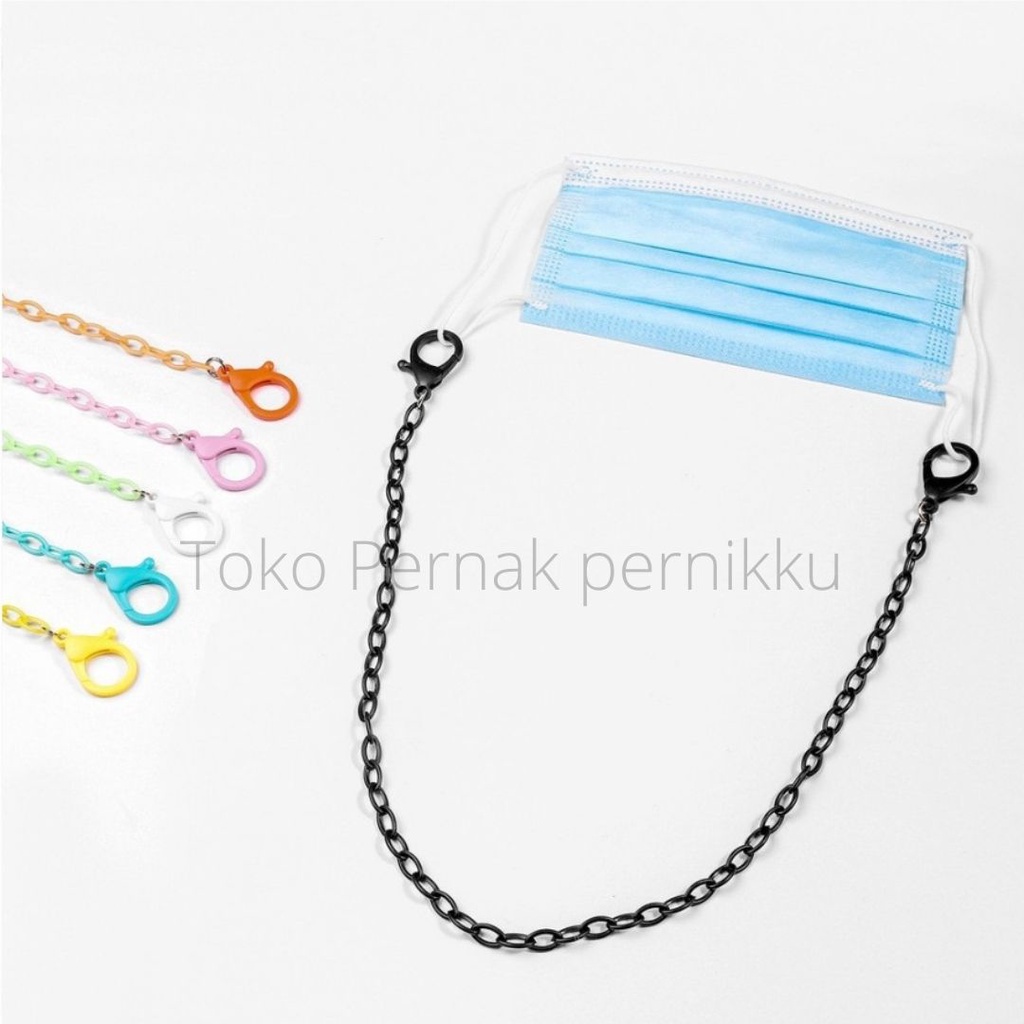 Strap masker rantai plastik /  masker capit udang
