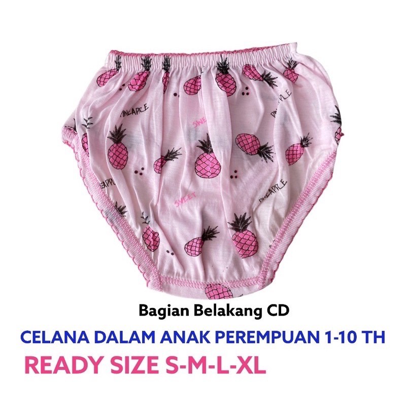 12 Pcs CD Celana Dalam Anak Perempuan Cewek 1- 10 Tahun Katun Murah Cawet Kancut Sempak Celana Dalam Bayi Celana Dalam Anak Perempuan Lusinan Katun Murah Isabel Buah