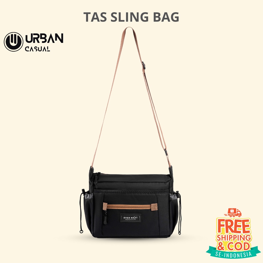 Sling Bag Tas Selempan Bahu Pria Terbaru Casual Model Kekinian Sporty Premium Tas Cowok Remaja Kerja Kuliah Sekolah Berta