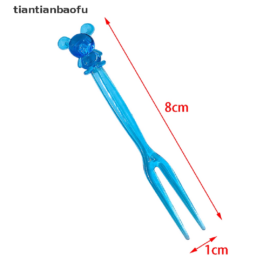 50 Pcs Garpu Tusuk Gigi Dua Gigi Untuk Makanan Ringan Buah Kue Dessert Anak