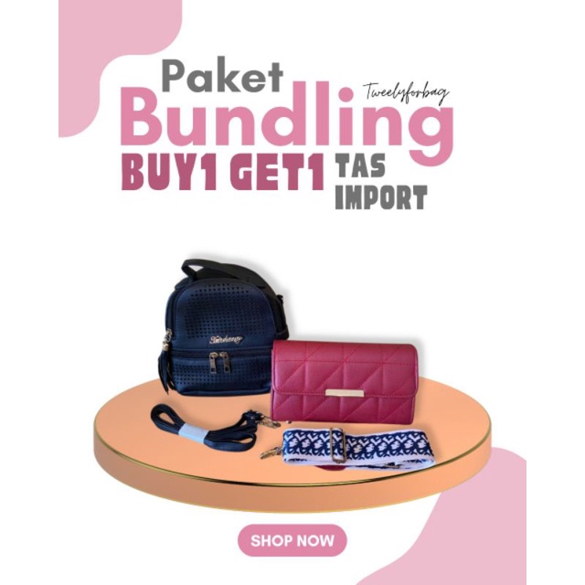 BELI 1 GRATIS 1/Paket Bundling / tas import- Tweelyforbag - Tas Wanita