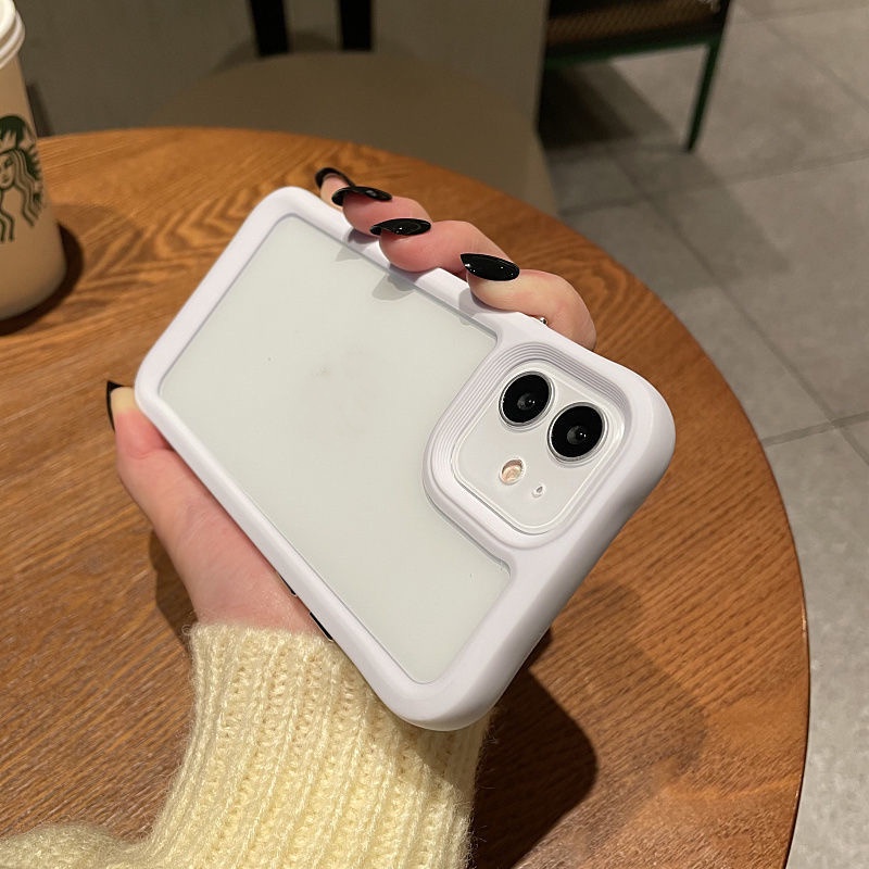 IPHONE Casing Ponsel Keras Akrilik Silikon HD Mewah Kompatibel Dengan Iphone14 13 12 11 Pro MAX X XS MAX XR 7plus8 Plus shockproof Fully Cover