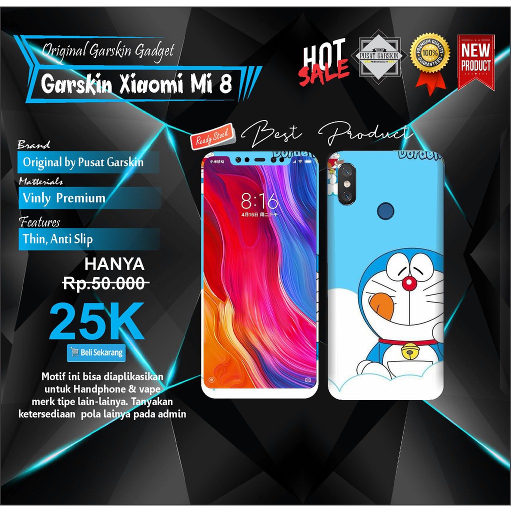 Garskin Xiaomi Mi 8 Pro Original - Motif A-10