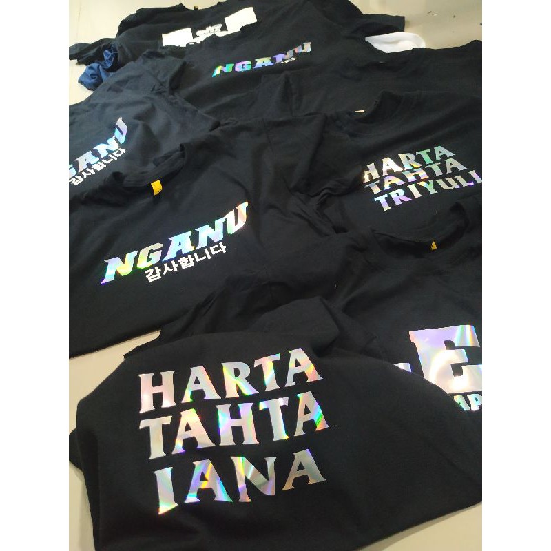 Kaos Custom Hologram/polyflex(Satuan)