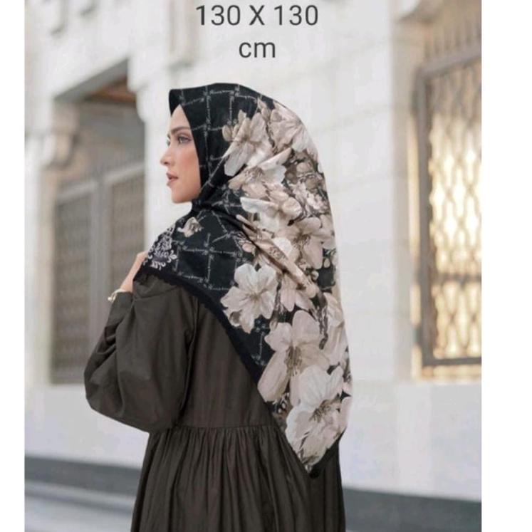 LANGSUNG ATC.. JILBAB VOAL MOTIF JUMBO PREMIUM UK. 130x130 / HIJAB SYAR'I PREMIUM
