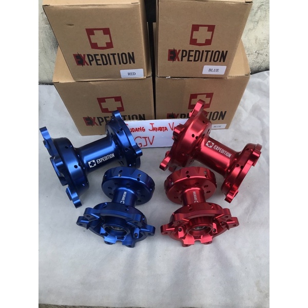 Tromol Set Expedition CRF 150 L Full CNC Tromol Depan Belakang CRF 150 L Original Ring 17 Hole 36