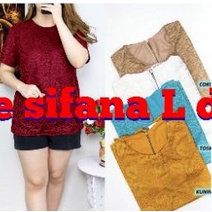 PROMO ATASAN BRUKAT GLITER SIFANA BLOUSE TERBARU PREMIUM |BLOUSE SIFANA FULL BRUKAT L-XL/Atasan sifana/blouse terbaru