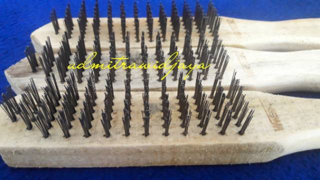 Sikat baja / sikat baja gagang kayu &quot;werkline&quot;