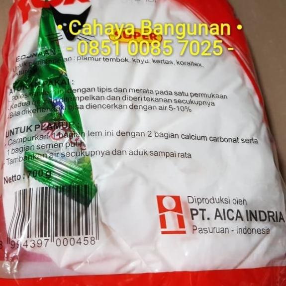 ♥ LEM FOX Putih Kayu Kertas Wallpaper Bungkus Merah Super Besar 700 Gr G ✦