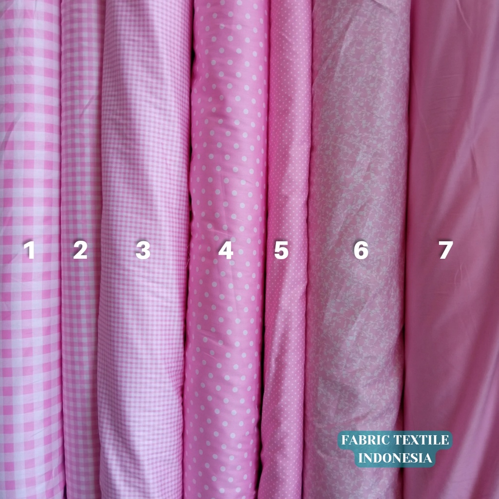 KAIN KATUN JEPANG MOTIF TOKAI SENKO / JAPAN DESIGN / KAIN MOTIF SERIES PINK / KAIN KATUN JEPANG SERI